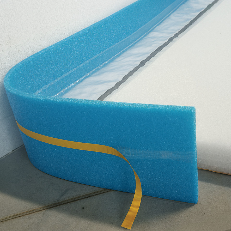 Dilatační pás MIRELON PERFECT 10 mm/š. 15 cm s PE fólií + 2 x samolep, modrý