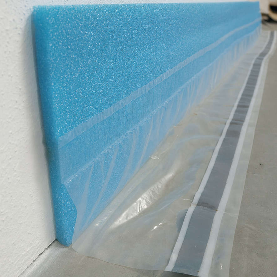 Dilatační pás MIRELON PERFECT 10 mm/š. 15 cm s PE fólií + 2 x samolep, modrý